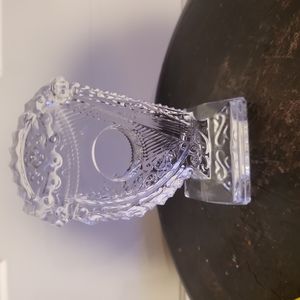 Vintage Galloway Crystal Harp Picture Frame 4.5"